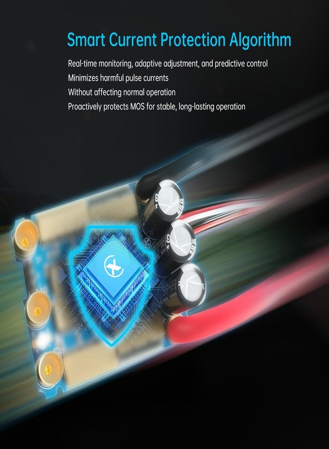 أكس سي وحدة تحكم إلكترونية بدون فرش XC C10 بدون حساسات لسيارات التحكم عن بعد، بطارية ليبو 2-4S، تيار مستمر 120 أمبير، 4-6 أمبير، 6.0/7.4 فولت BEC، مناسبة لشاحنات 1/10 القصيرة، سيارات مونستر على الطرق الممهدة والوعرة (XT 60) - Image 5